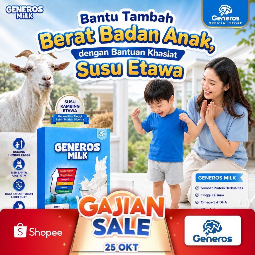 Poster campaign Gajian Sale Generos Milk