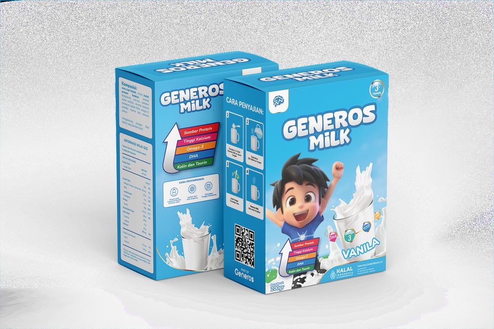 Kemasan Generos Milk rasa Vanila